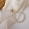 Charm Bracelets Fashion Round Ball Freshwater Pearl Stitching Rhinestone Beaded Bracelet Women039s Banquet Accessories5192809