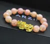 Natural Stone Agate Beads Strands Bracelet Chinese Pixiu Lucky Brave Troops Charms Feng Shui Jewelry for Women 8 colors Wholesale