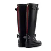 -Punk tarzı fermuar uzun boylu botlar kadınlar için kadın saf yağmur kauçuk su ayakkabıları 36-41 artı boyutu215o
