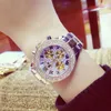 High Quality Luxury Crystal Diamond Watches Women Gold Watch Stainless Steel Sparkling Dress Wristwatch Female Clock 210527