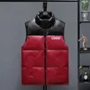 Homens Coletes Personalizados Casacos Moda Tendência Hip Hop Sem Mangas Zíper Splicing Colete Casacos Designer Adolescente Inverno Slim Waistcoat Outerwear