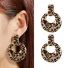 Baumeln Kronleuchter Vintage Geometrische Runde Metall Leopard Ohrringe Geschenke Für Frauen Mode Party Schmuck Aussage Tropfen Ohrring Brincos Femm