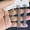Larga Zircon Exquisito Tassel S925 Pendientes de plata Pendientes de mujer Moda de mujer Chapado en oro Rhinestone Jewelry