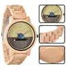 Wristwatches SHIFENMEI Sandalwood Strap Wooden Trendy Man's Wristwatch Casual Quartz Watch Men