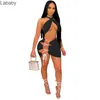 Kobiety Sukienki Moda 2 Sztuk Sexy Odzież Off Ramię Crop Top Bodycon Split Tight Dress Plus Size 2XL Skinny Pakowana spódnica biodra