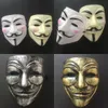V Mask Halloween Full Face Masquerade Mask Vendetta Anonymous Guy Party Cosplay Maschere horror CYZ3032