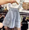 2021 meninas meninos meninos jeans macacões calções calças meninas primavera outono outono verão casual jeans calça crianças roupas q0716