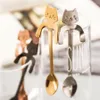 2021 Новейшая из нержавеющей стали кофе чайной ложкой мини кошка длинная ручка творческие ложки питьевые инструменты кухонный гаджет столовые посуды бесплатный DHL