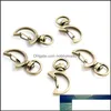 Clasps 후크 보석 발견 구성 요소 10pcs / lot 스냅 후크 트리거 클립 키 ​​체인 랍스터 걸쇠 목걸이 키 링 claspdiy m