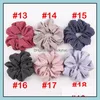 Stirnbänder Schmuck Schmuck18 Style Scrunchies Stirnband Dickdarm Krawatten Seile Elastisches Streifenband Mädchen Pferdeschwanzhalter Haaraccessoires Dr