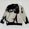 Maglioni da uomo Maglioni da uomo oversize da uomo Vintage Anime giapponesi Ragazzi stampati Donna Maglione pullover lavorato a maglia Harajuku di alta qualità