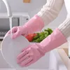 使い捨て手袋1ペアクリーニングキッチン防水食器洗い手袋家事用の耐久性のあるゴム皿洗濯