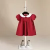 Baby Girls Dress Summer Cute Cartoon Baby Princess Birthday Party Red Embroidery Dresses Costume Toddler Infant Kids Clothing Q0716
