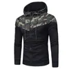 Survêtements pour hommes Hommes Camouflage Imprimé Hommes Ensemble Combinaison Deux Pièces À Capuche Polaire Imprimé Personnalité Costumes Occasionnels