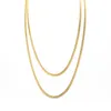 Halsreifen ZMFashion Schmuck am Hals Goldhalsband Doppelschichtige ovale Schlangenkette Titanstahl vergoldet 18 Karat Halskette 2021290E