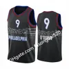 Skriv ut Högkvalitativa herrkvinnor Barn Ben Simmons 2020-21 Allen Iverson Josh Richardson City Black Custom Basketball Jersey