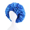 Bons de bonnet de bonnet / crâne Bonnets Satin Extra Large Satin avec large extension Big Flower Decor Hair Care Casqueur Night Sleep Slee