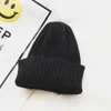 Outono inverno estilo coreano 2-8 anos bebê meninos meninas moda tricô lã chapéus crianças cor sólida all-match hat 210708