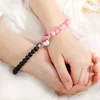 Beaded, Strands 2pcs Natural Stone Beads Bracelet Set For Women Men Attractive Distance Heart Magnetic Bracelets Friendship Couple Jewelry 2