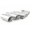 H Style 304 Stainless Steel Car Exhausts System Muffler Pipe For Porsche Panamera Silver Rear Tail Nozzles 2009-2013