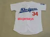 Anpassad sömnad #34 Valenzuela Stitch White Jersey New Men Women Youth Kids Baseball Jersey XS-6XL