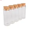 wholesale 24 pieces 14ml 24*60mm Test Tubes with Cork Stopper Glass Jars Vials Tiny bottles for Wedding Craftgoods