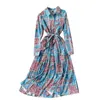 Vårt mode kvinnor slim pläterad retro tryck klänning vestido de mujer vintage hajuku kläder r135 210527