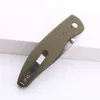 Expédition rapide Smke Knives TRM Atom Pocket Couteau Pliant Satin 14C28N Lame Vert Micarta Poignée Tactique Survie Couteau Outils De Camping En Plein Air