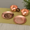 1 sztuk Handmade Zagęszczone Czysta Copper Water Tea Herbata Kawa Zestaw Z Tray Cup