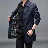 Men's Trench Coats Cloak 2021 Spring And Autumn Jacket Mid-length Trendy Handsome Fashion Plus Size Windbreaker
