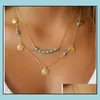 Кулон ожерелья подвески ювелирные изделия симпатия Choker Collier Boho Pearls алмазная цепочка Mtilayer для женщин мужчины бар слоистые кисточка металла золото доктор