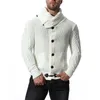 ファッション厚いセーターカーディガンコートメンスリムフィットジャンパーニットジッパー温かい冬のビジネススタイルの男性服210804