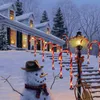 Świąteczne dekoracje cukierki ścieżki trzciny trzcinowej Święta Bożego Narodzenia Rok Święta w Holiday Outdoor Garden Home Light Navidad 2021253a