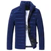 Outono-2015 Moda Winter Warm Mens Jaqueta Solução Solução Gollar Zíper Fly Thin Breathable Alta qualidade de alta qualidade Casaco