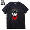 Coolmind Qi0428A 100% Katoen Korte Mouw Pilot Panda Mannen T-shirt Casual Coo Zomer T-shirt Mannelijke Losse T-shirt Tees LMYX 210629