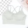 25 # Bandage Kvinnor Bras Sport Fitness Push Up Cross Tube Top Wrap Bröst utan stål Ring Sling Vest Bra Brassiere Yoga outfit