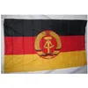 Alman Demokratik Cumhuriyeti GDR Doğu Almanya 3x5ft Bayraklar Açık Kapalı Afişler 100D Polyester İki Pirinç Grommets ile Yüksek Kalite Canlı Renk