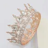 Queen King Tiaras och Crowns Bridal Women Rose Gold Color Crystal Headpiece Diaadem Brud Bröllop hår smycken tillbehör H08276709648