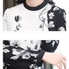 Chemisier en mousseline de mousseline coréenne chemises imprimées chemises à manches longues femme décontractée chemise florale tops plus taille xxxl 210604