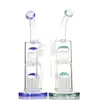 Hookah 12.4 Ramię drzewo Perc Glass Water Bongs mocne platformy Dab Recycler Oil Burner Rura Bong 18,8 mm złącza 4