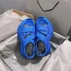 Track Sandals Platform Mode Mannen Dames Mens Sneakers Slippers Roze Wit Zwart Blauw Dia's Beach Casual Schoenen Dikke Bodem Bankschoenen