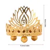 Kerzenhalter Retro hohl geschnitzter Halter Buddha Teelicht Ghee Lampe Licht Desktop Ornament