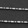 Stainless Steel 2.4mm Beaded Ball Bamboo Link Chains Necklace 50cm 55cm 60cm 65cm 70cm For Pendants Jewelry