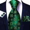 Bow Blecken Hi-Tie Green Box Neuheit Seiden Hochzeit Krawatte f￼r M￤nner Handy Cufflink Set Fashion Designer Geschenk Krawatte Business Party243a
