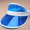 Adult Transparent Pvc Empty Top hat Sunscreen Elastic Sun Hats Spring And Summer Travel Visor Suns Cap T2I52251