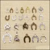 Charms Jewelry Findings & Components 60 Pieces Metal For Making Animal Good Luck Horseshoe Horse Shoes