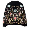 Autumn And Winter Heavy Industry Embroidery Bottoming Shirt Pullover Loose Round Neck Flower Sweater Women Women's Blouses & Shirts