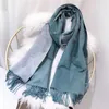 Super Warm Soft Winter Scalves Women Long Tassel Scarf Letter Jacquard Neckerchief 18065cm8518694