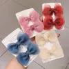 Femme Barrettes Organza Solide Grand Arc Épingles À Cheveux Femmes Cheveux Accessoires Filles Pinces À Cheveux Chapeaux Ornements Bowknot Barrette