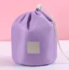 Travel cylinder carry-on storage bag cosmetics handbags portable finishing cosmetic toilet box
